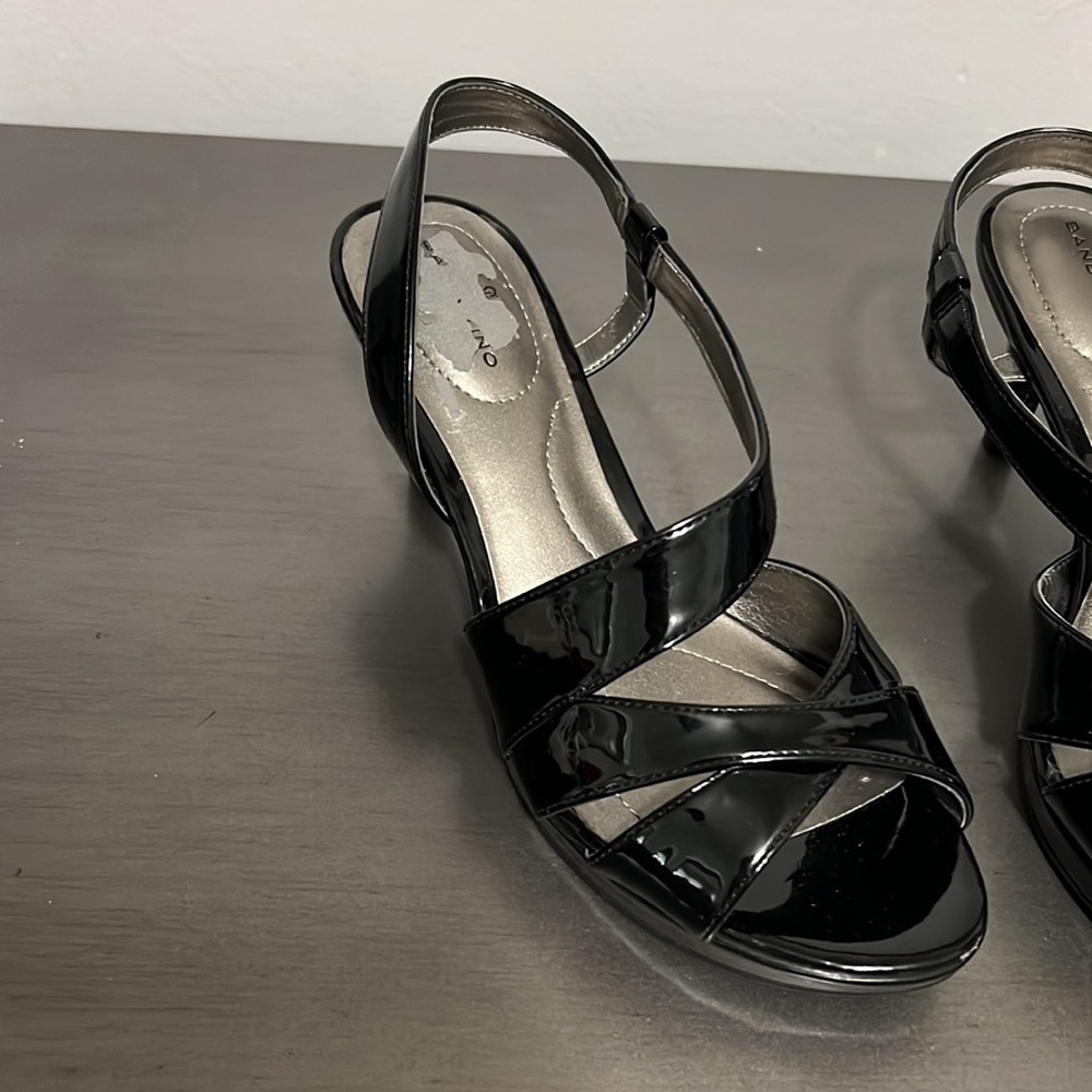 Bandolino Heeled sandals women 6.5 Black Kenosha slingback Platform. - Picture 4 of 6